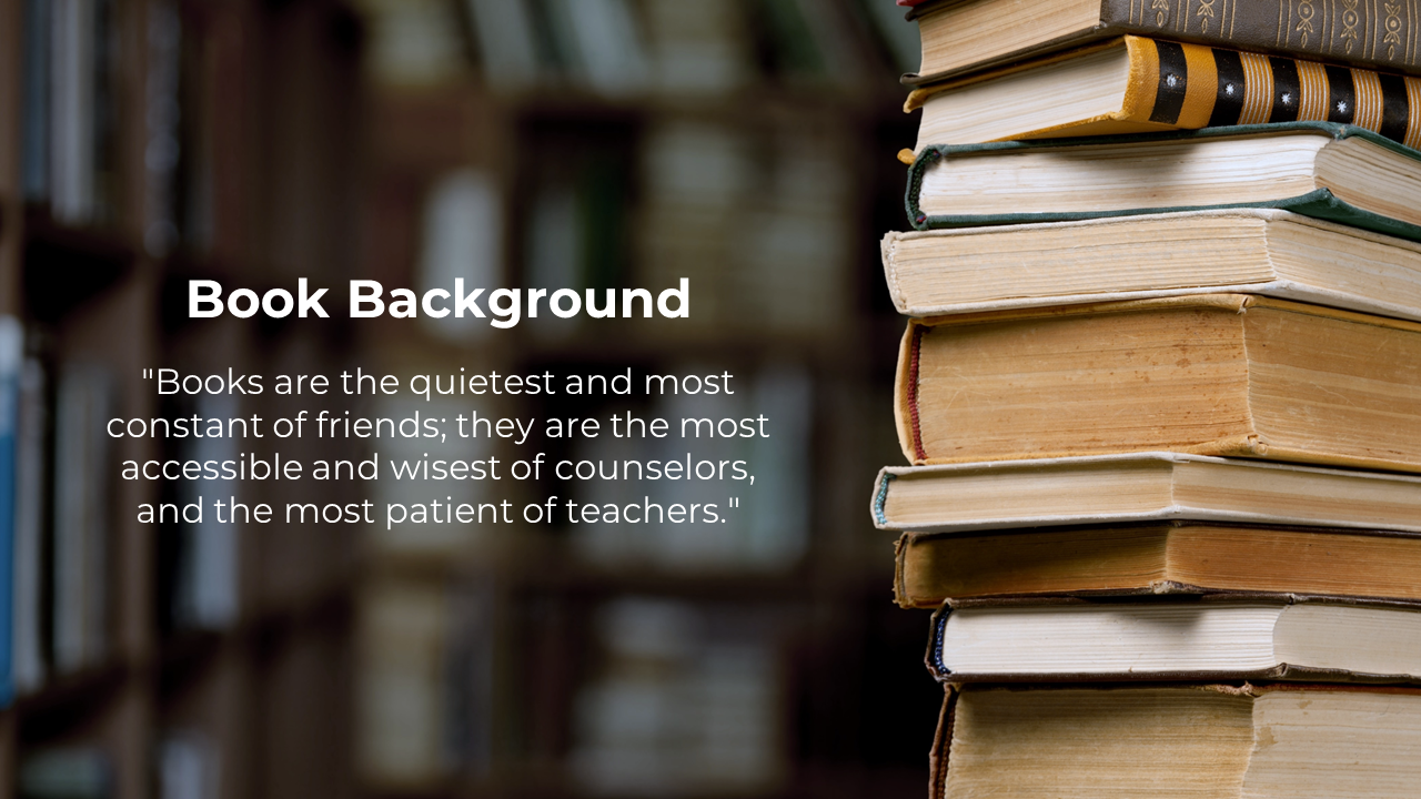 Free - Book Background For PowerPoint And Google Slides Template